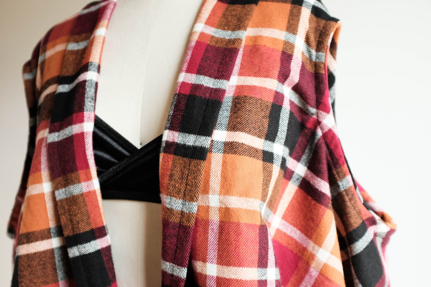 Fall Flannel Cape Vest