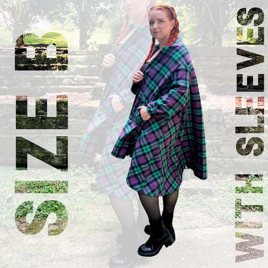 Size B With Sleeves Fall Flannel Cape Vests 2025