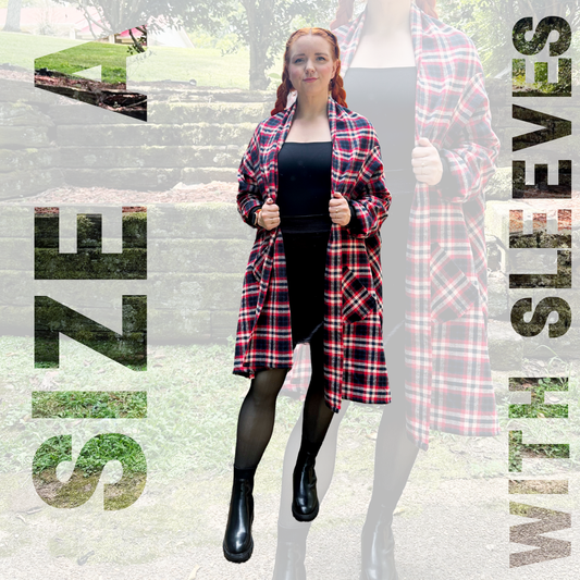 Size A With Sleeve Fall Flannel Cape Vests 2025