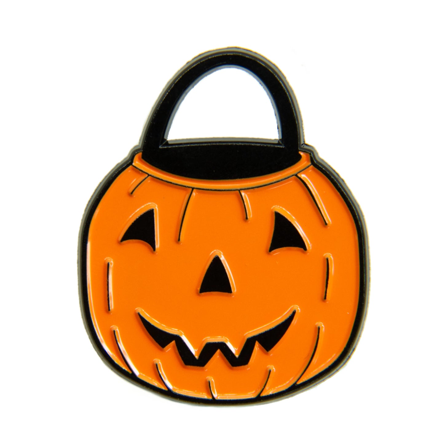 Pumpkin Bucket Enamel Pin