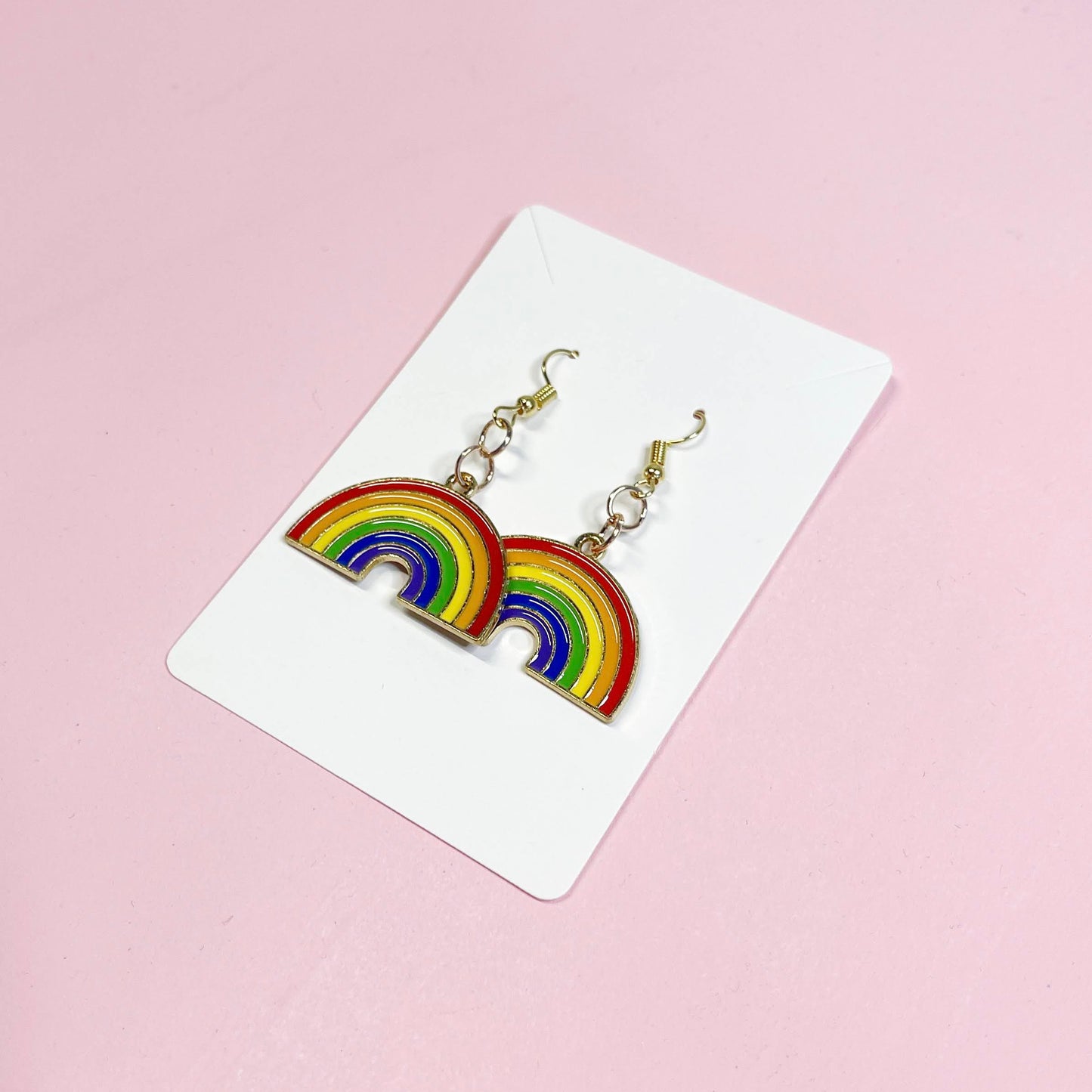 Rainbow Earrings :: Metallic