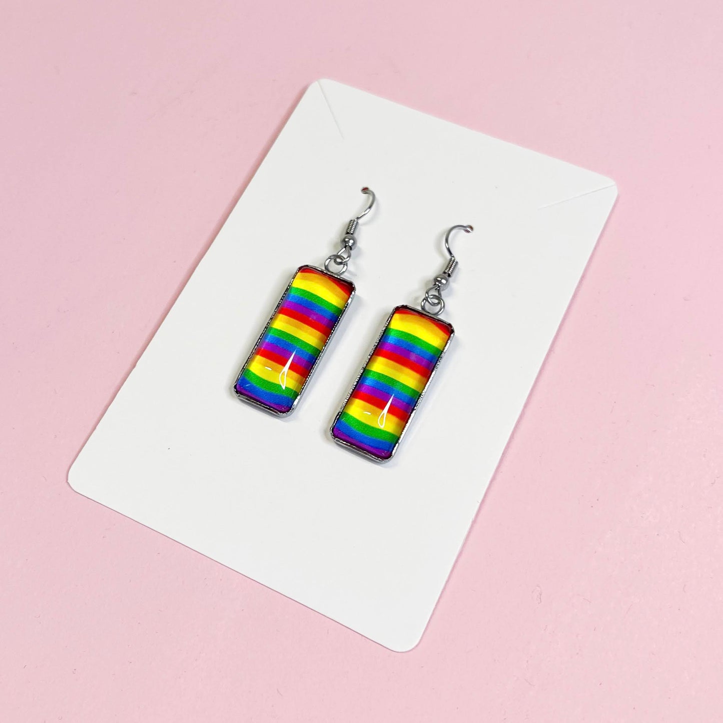 Rainbow Earrings :: Metallic