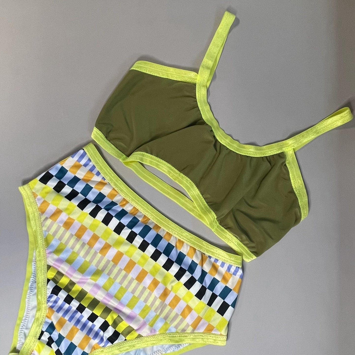 Olive + Citron Solid Bandeau Bralette