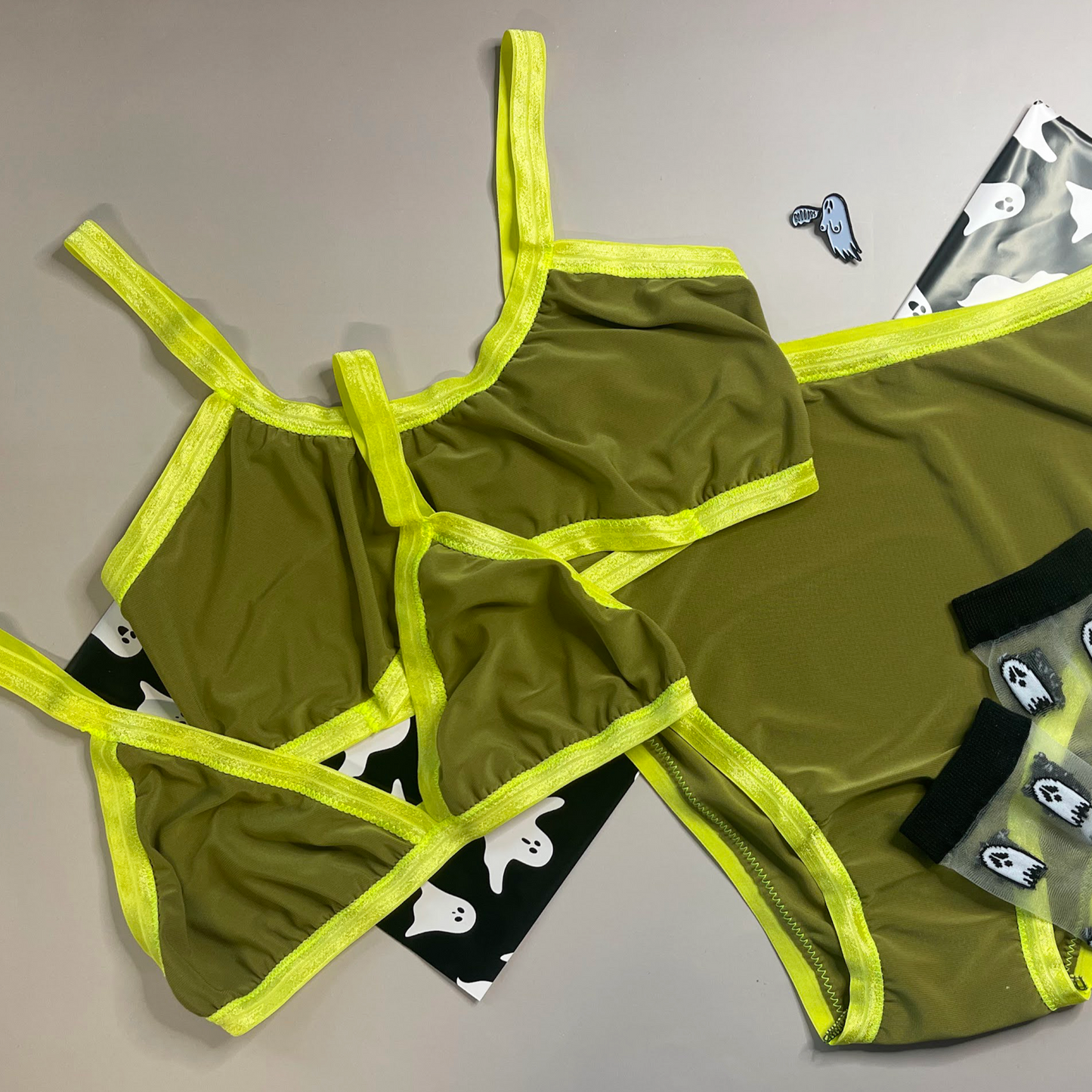 Olive + Citron Solid Bandeau Bralette