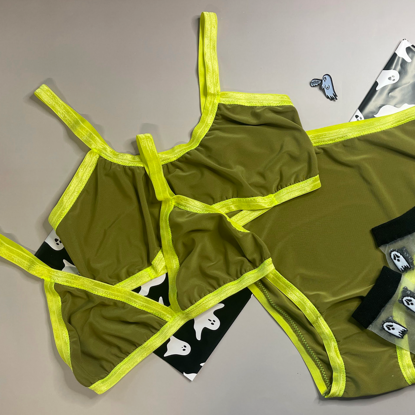 Olive Solid High Rise Undies