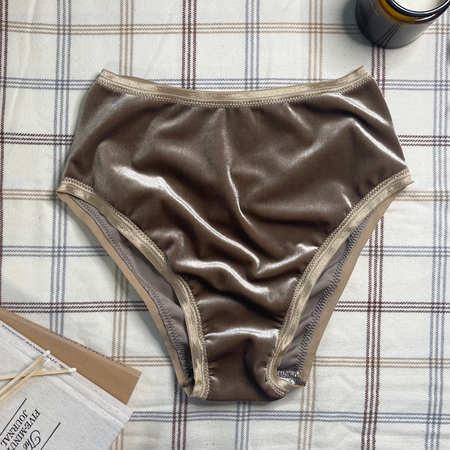 Taupe Velvet High Rise Undies