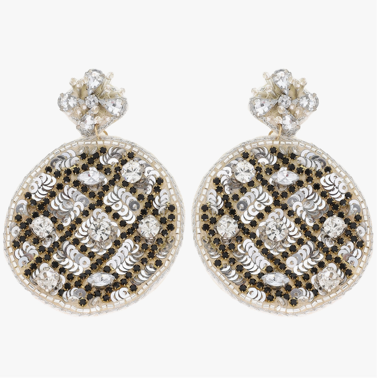 Disco Ball Beaded Earrings