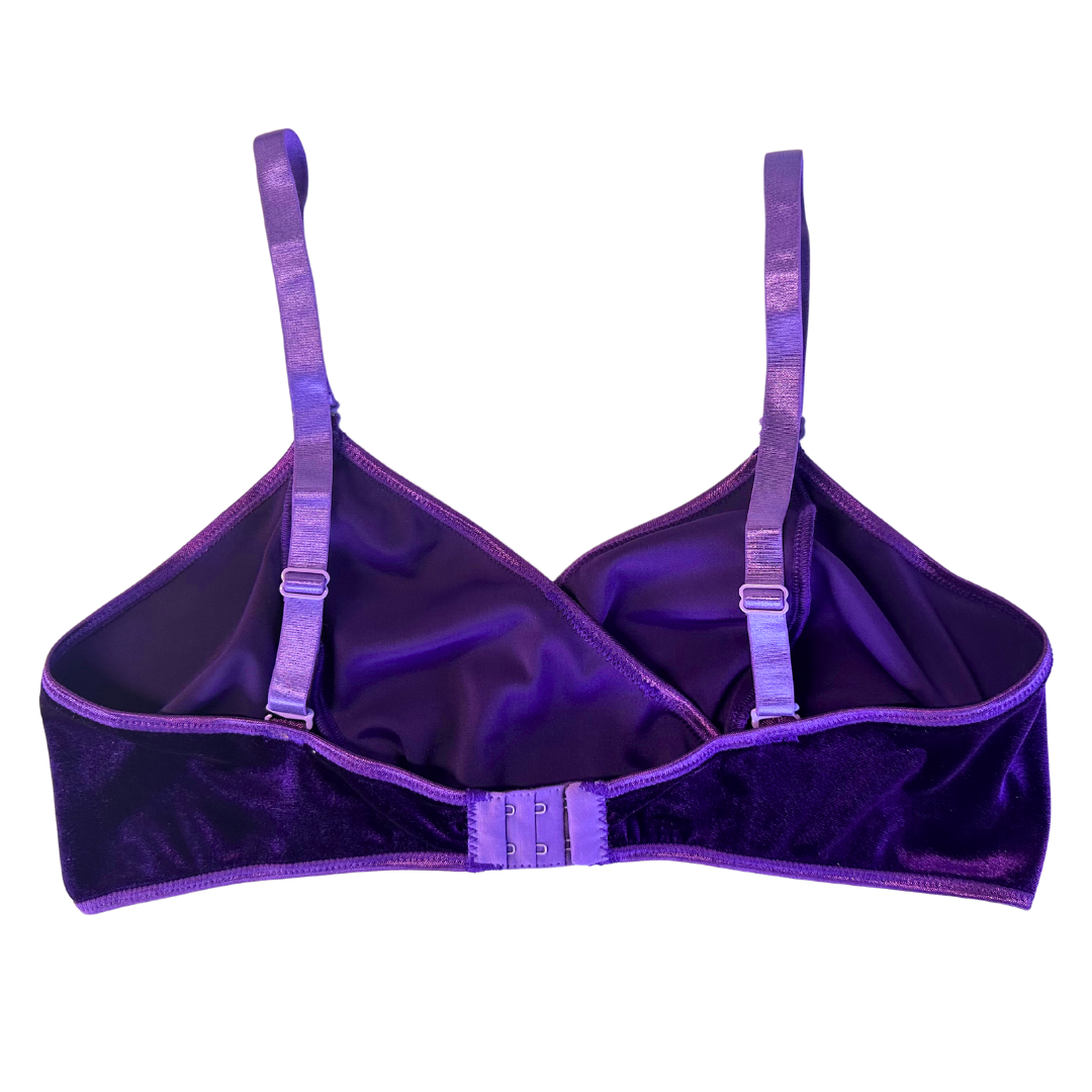 Purple Velvet Wrap Bralette
