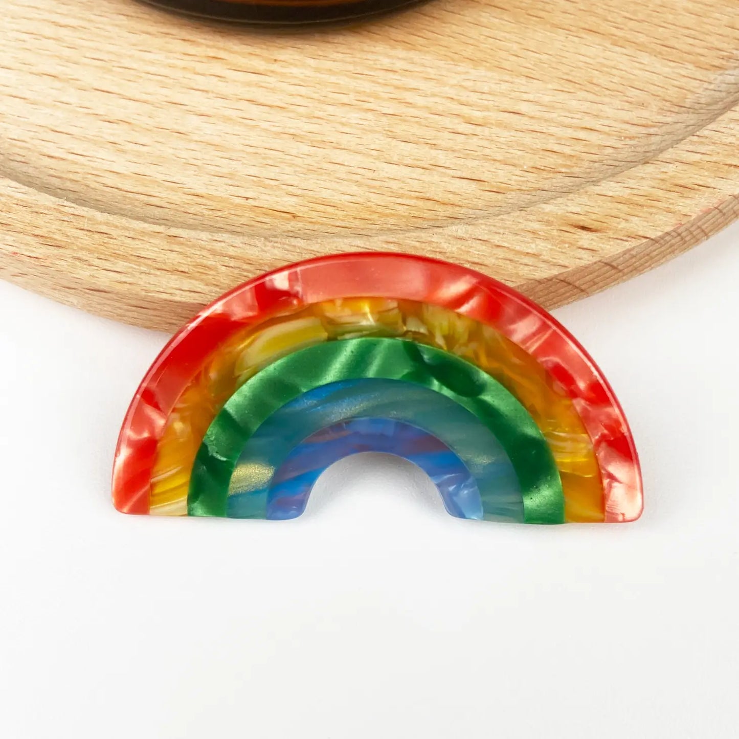Rainbow Acrylic Hair Clip