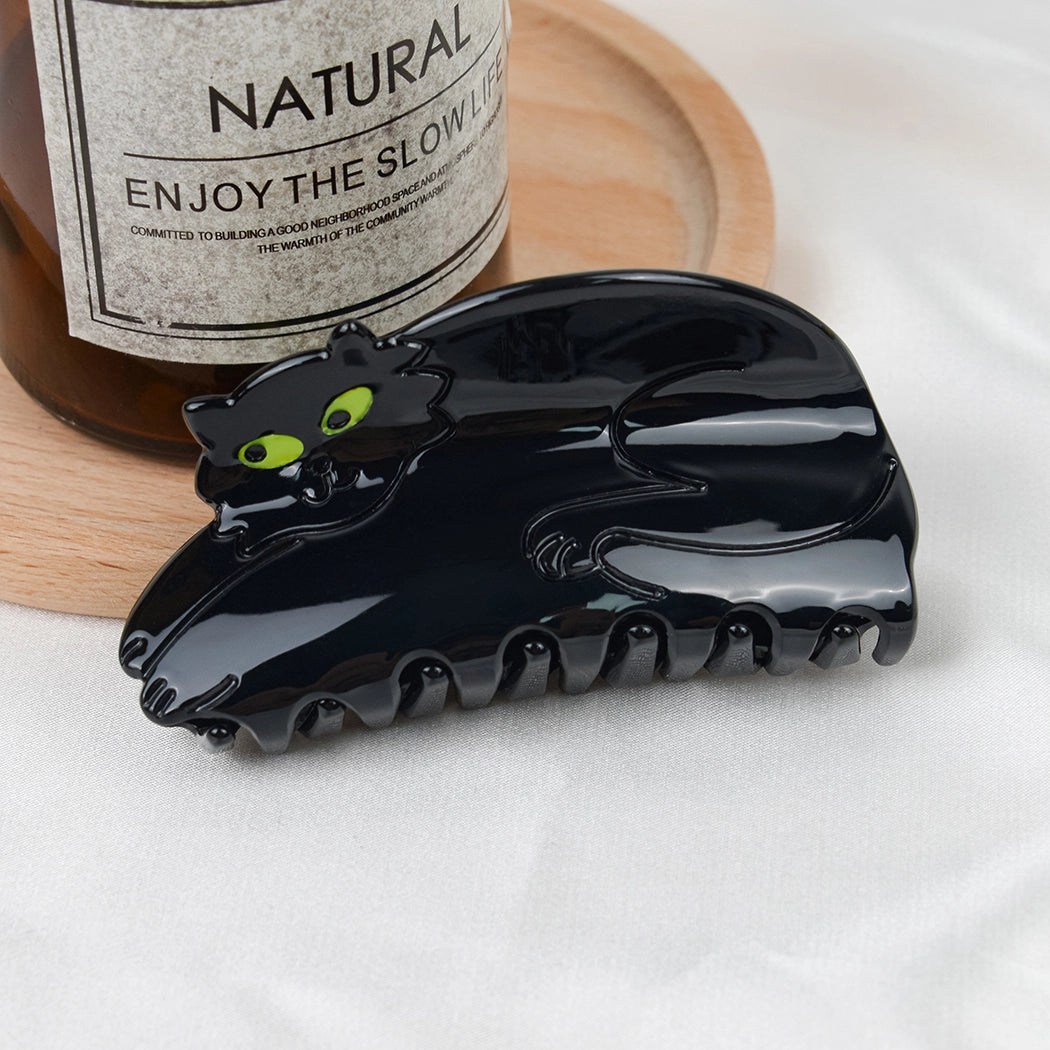 Black Cat Claw Clip