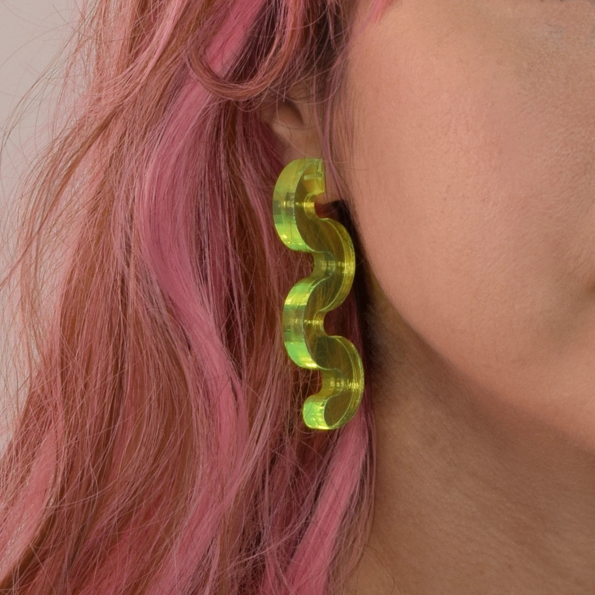 Neon Squiggle Earrings