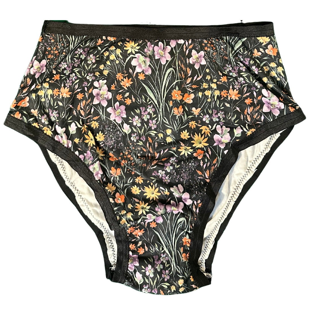 Dark Floral High Rise Undies
