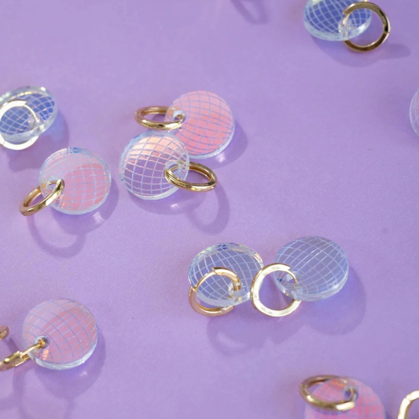 Mini Disco Ball Hoops Earring