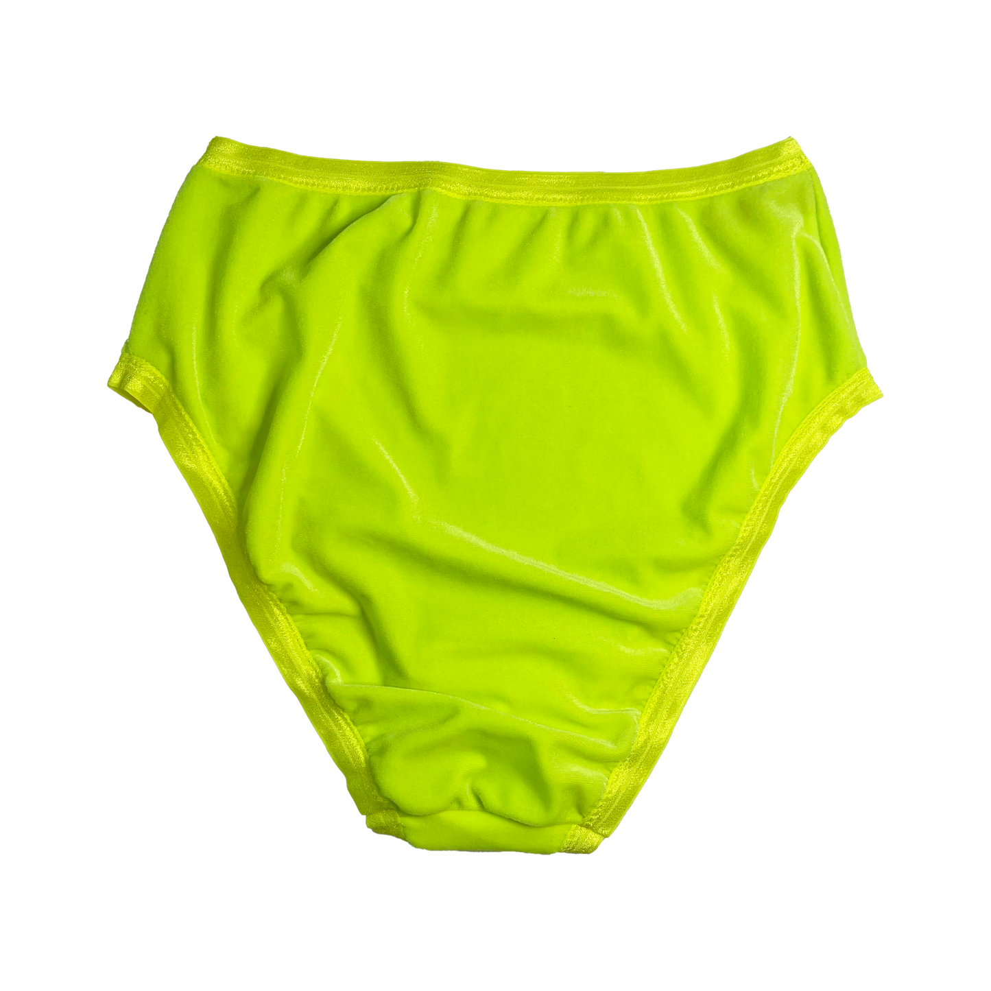Neon Yellow Velvet High Rise Undies