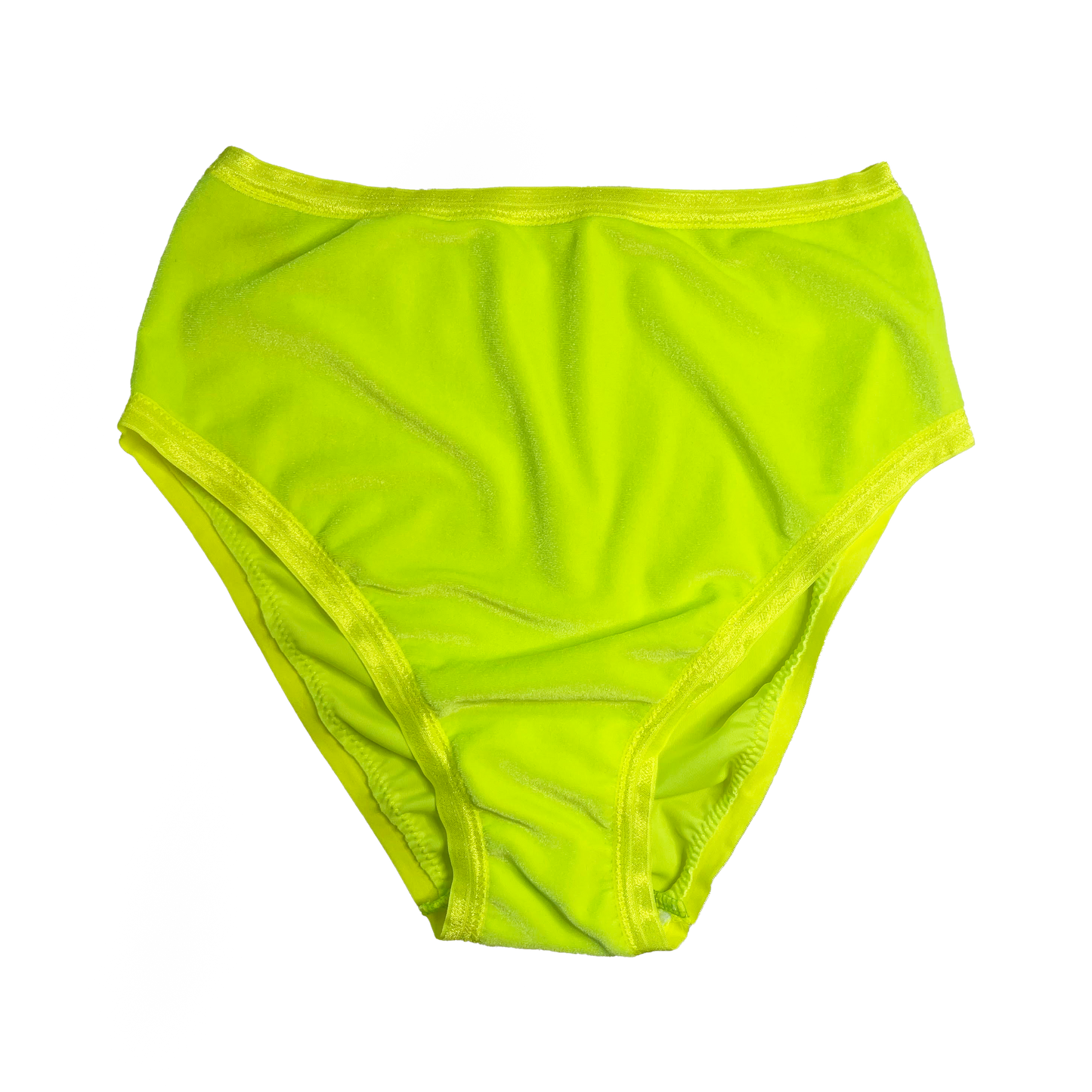Neon Yellow Velvet High Rise Undies