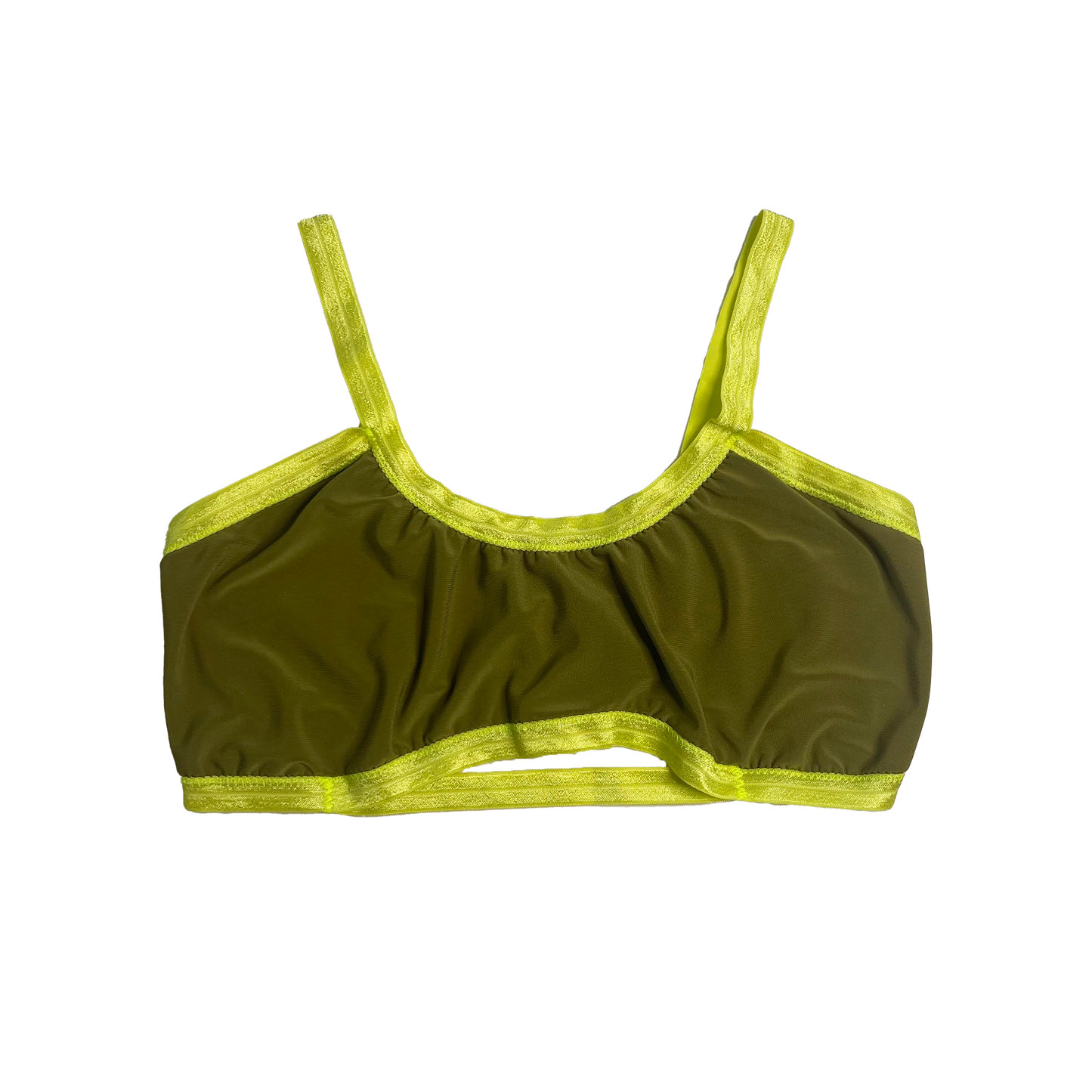 Olive + Citron Solid Bandeau Bralette