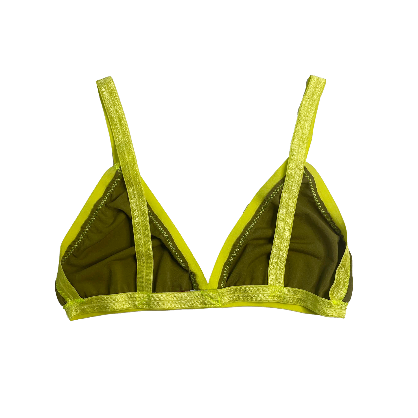Olive + Citron Solid Triangle Bralette