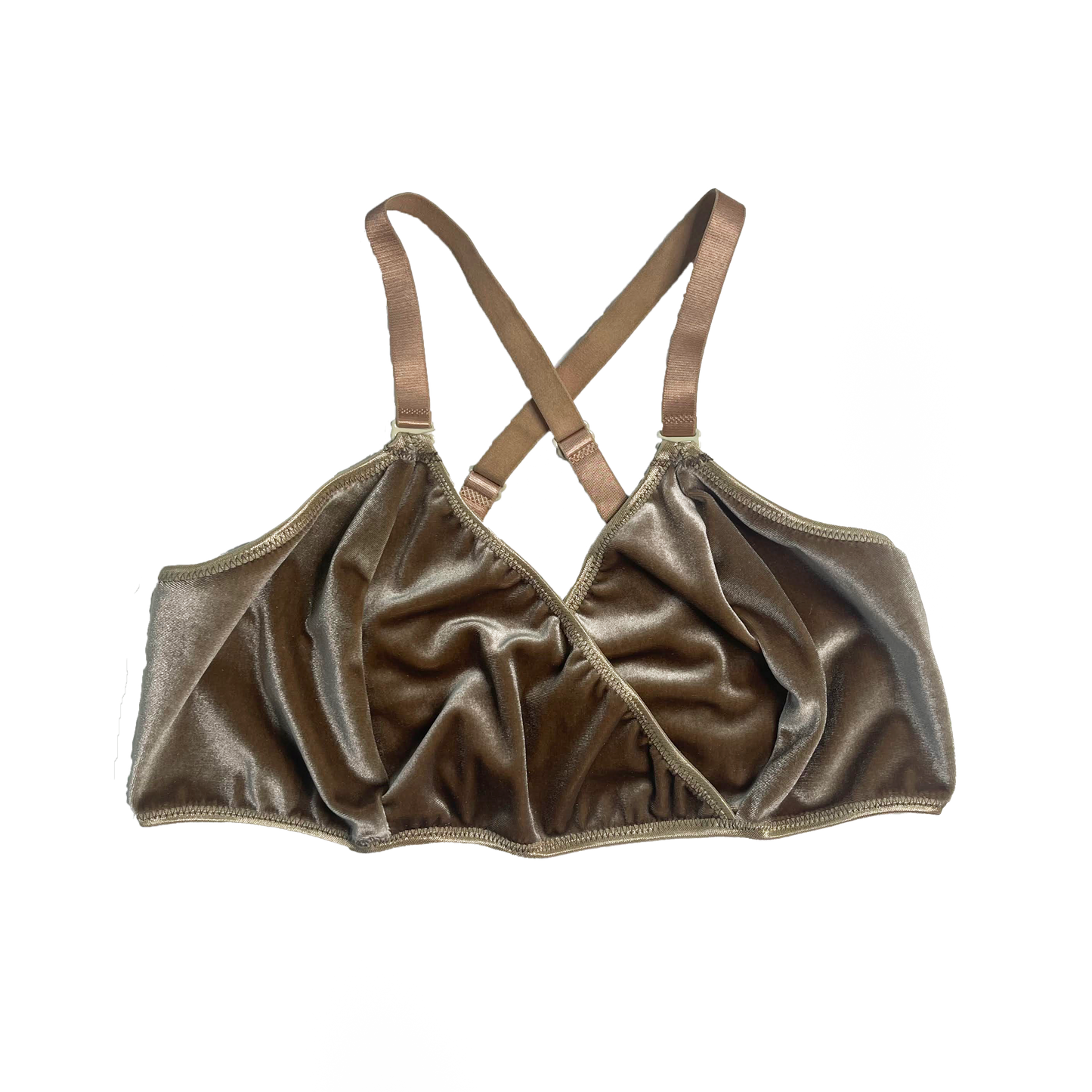 Taupe Velvet Wrap Bralette