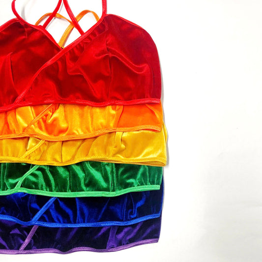 Velvet Bralettes Bundle Rainbow Pack of 6