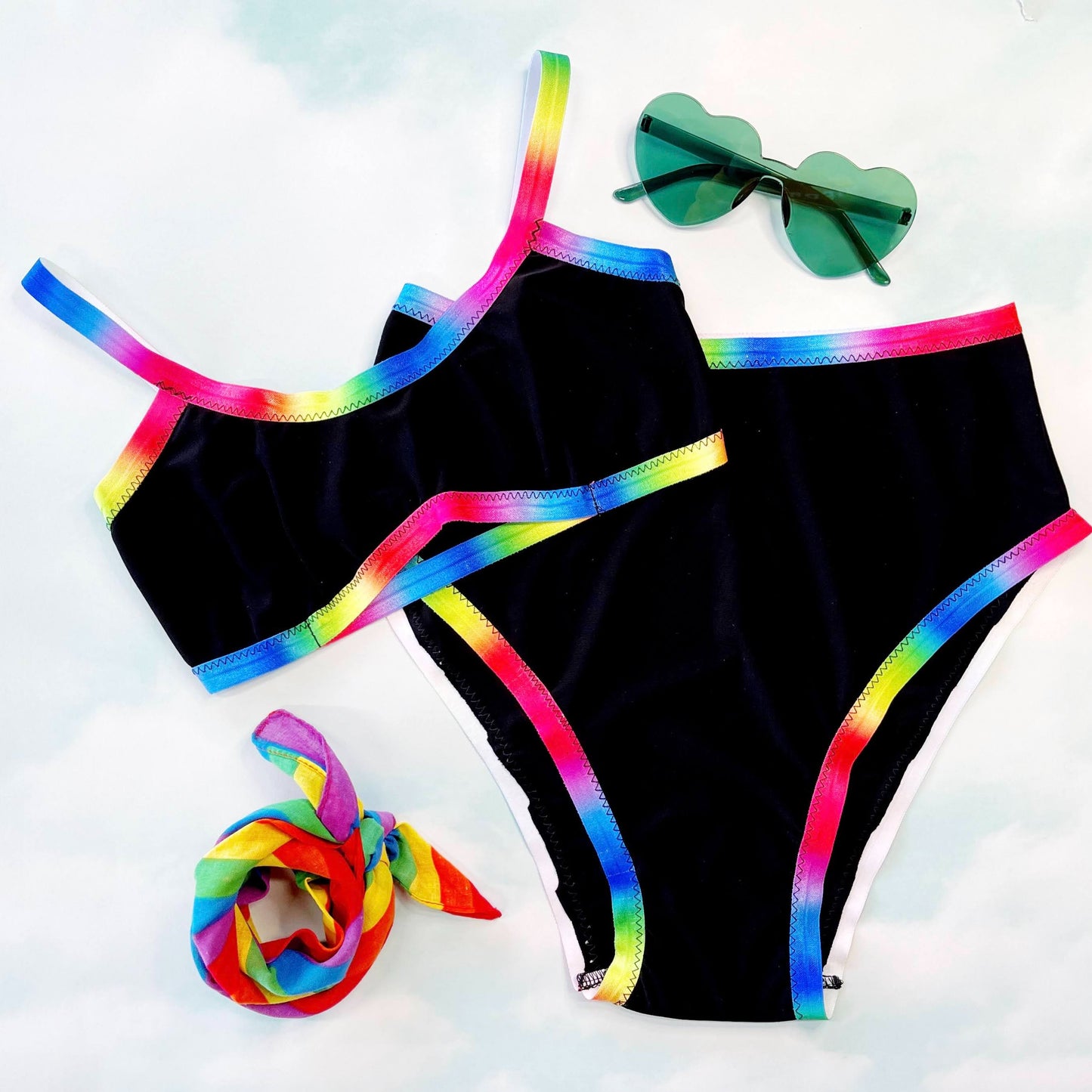 Black + Ombre Bandeau Bralette