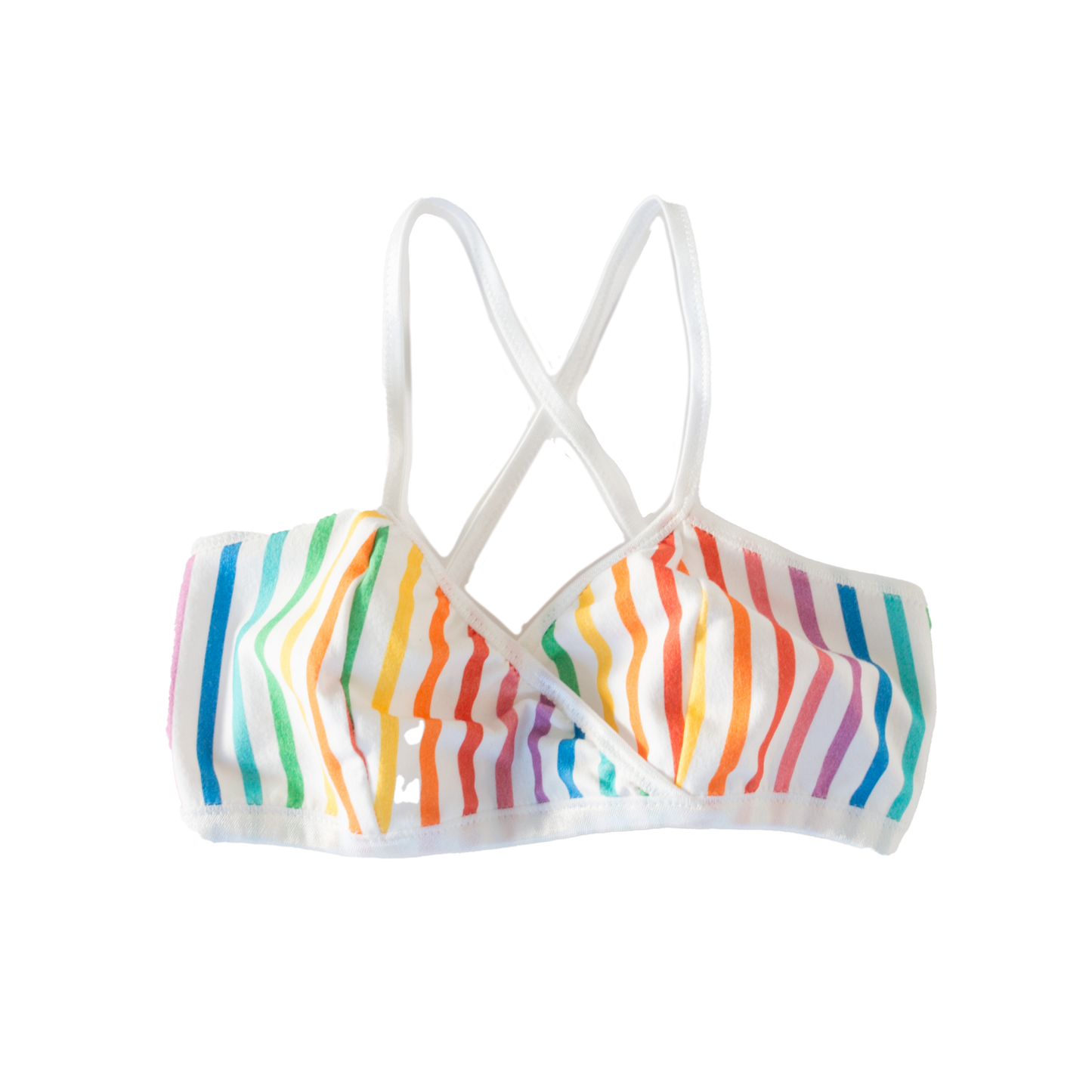 Rainbow Stripe Wrap Bralette