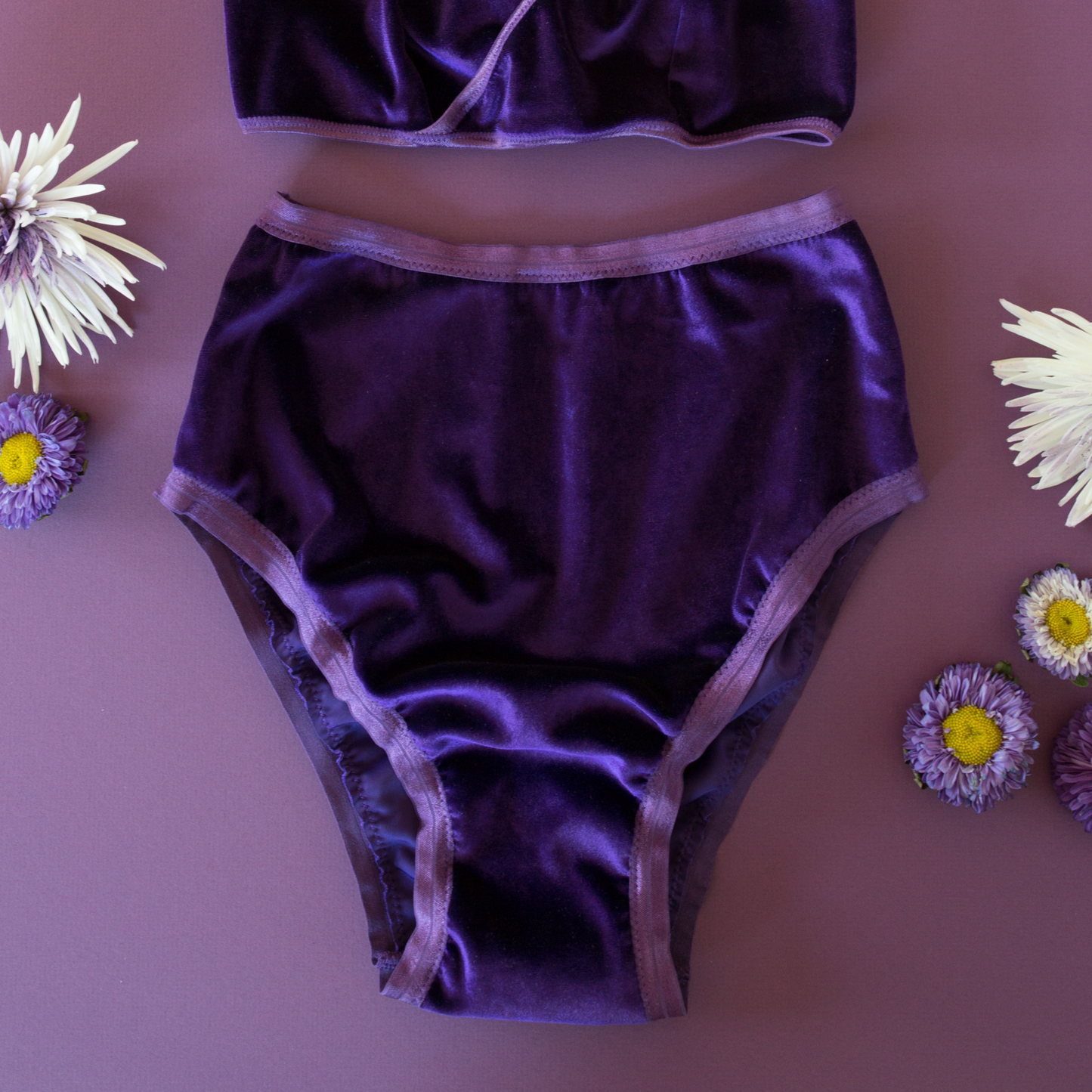 Purple Velvet High Rise Undies