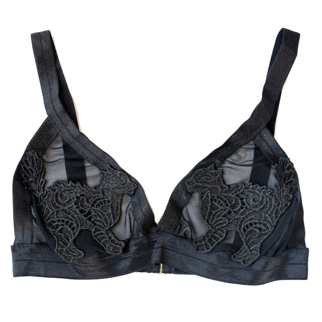 Black Cat Triangle Bralette