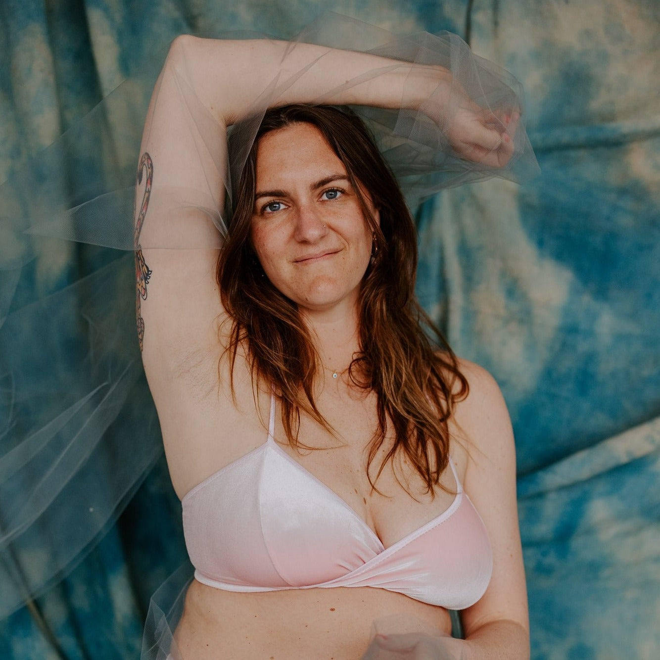 Pink Velvet Wrap Bralette