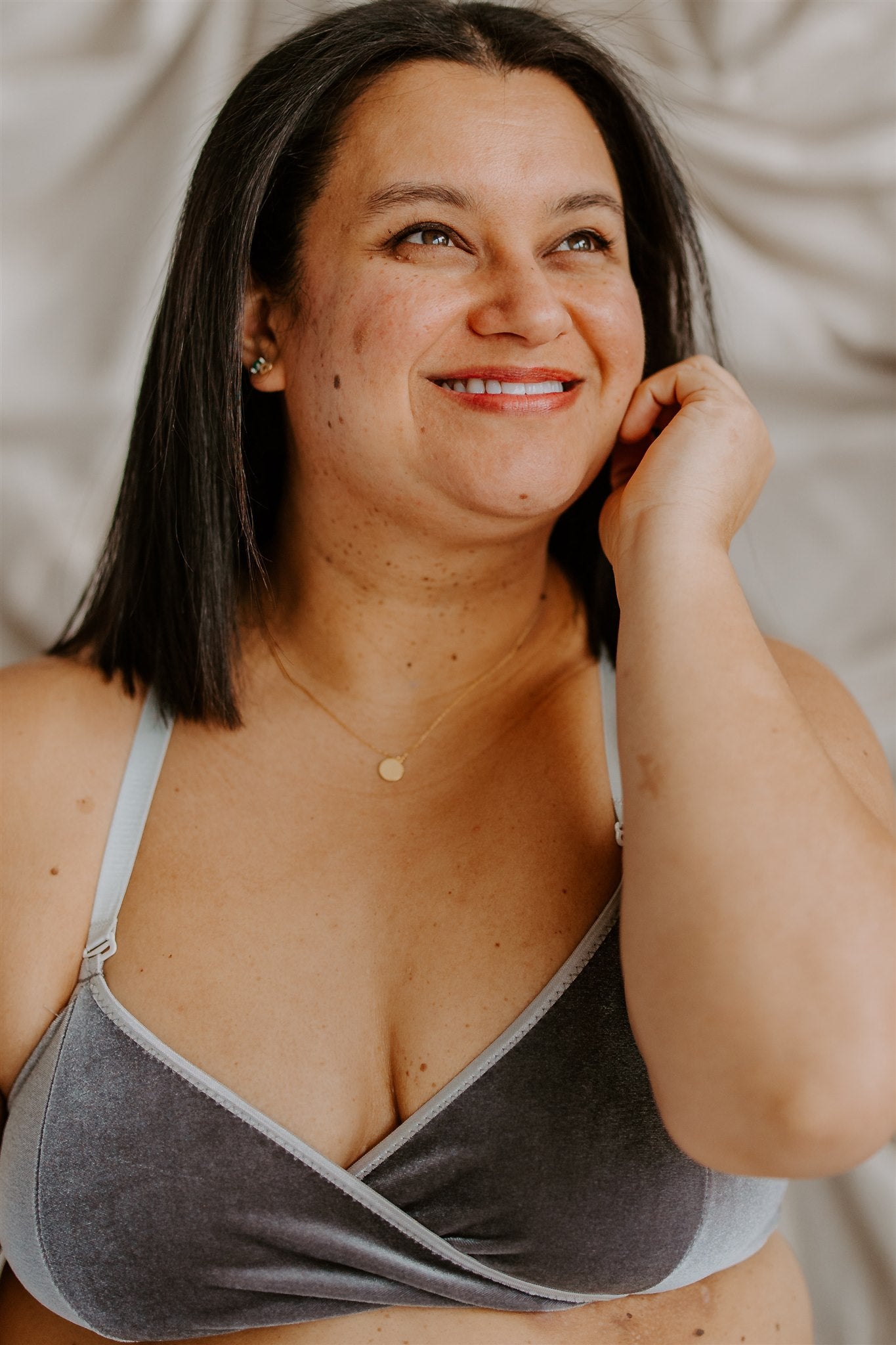 Silver Velvet Wrap Bralette
