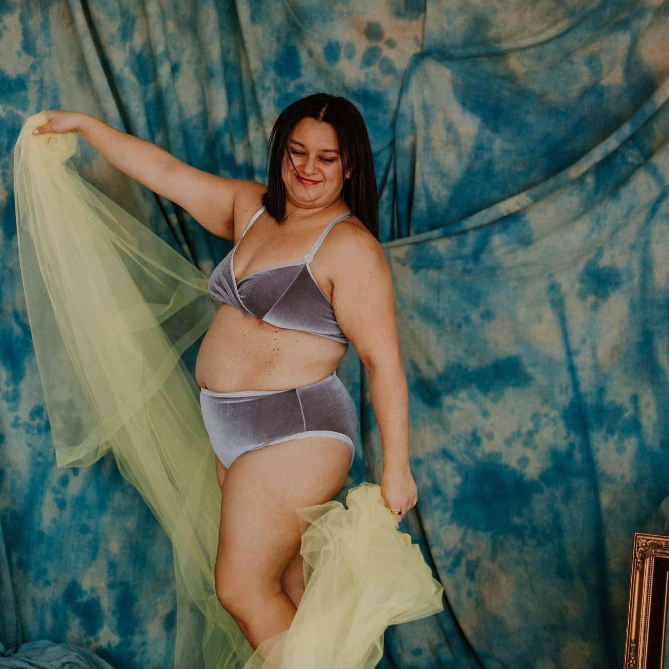 Silver Velvet High Rise Undies