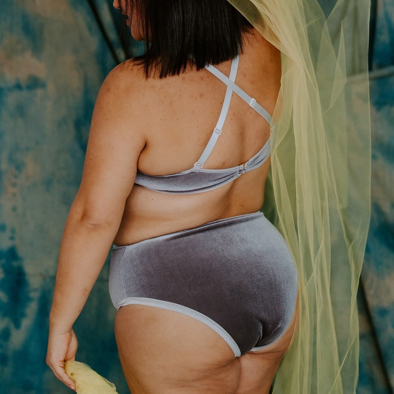 Silver Velvet High Rise Undies