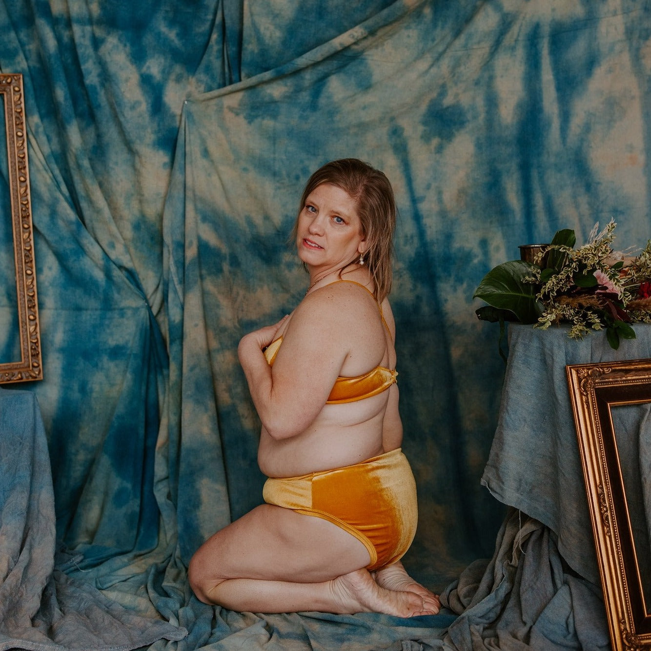 Yellow Velvet High Rise Undies