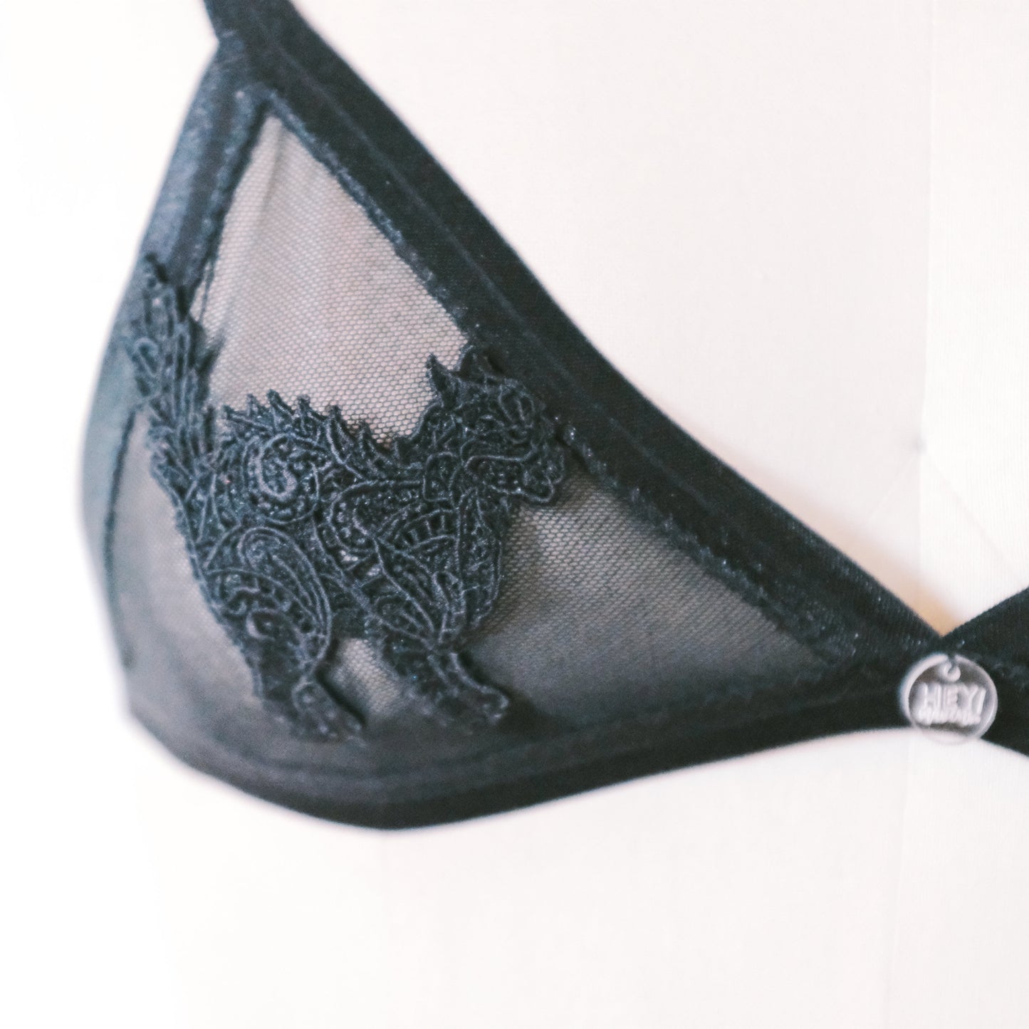 Black Cat Triangle Bralette
