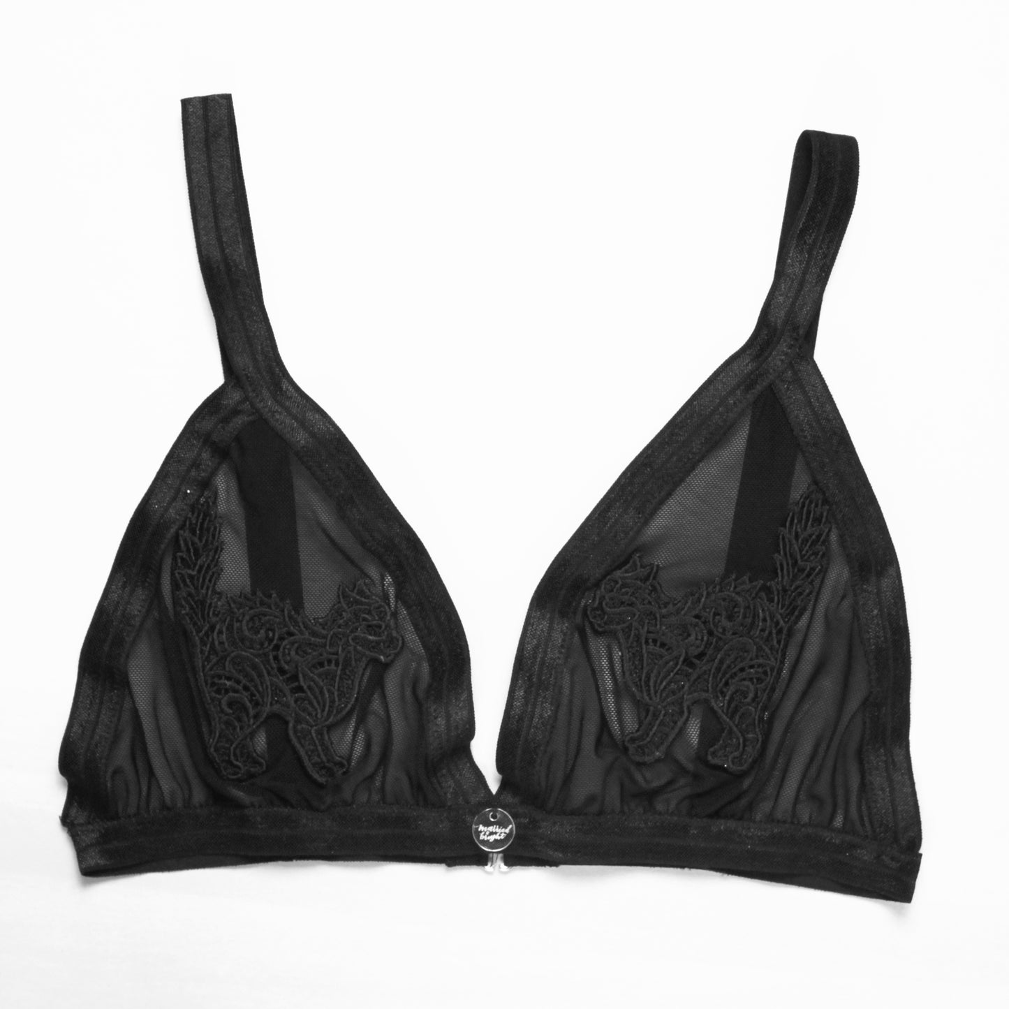 Black Cat Triangle Bralette