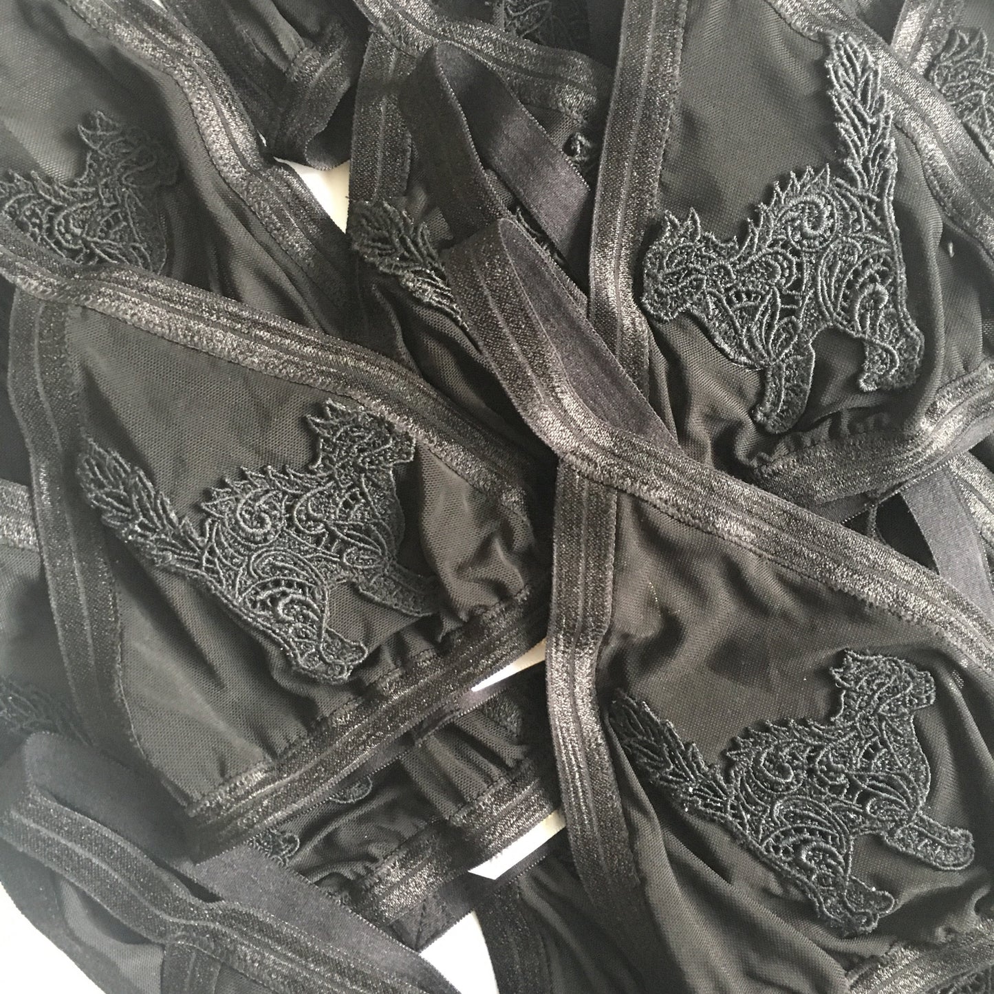 Black Cat Triangle Bralette