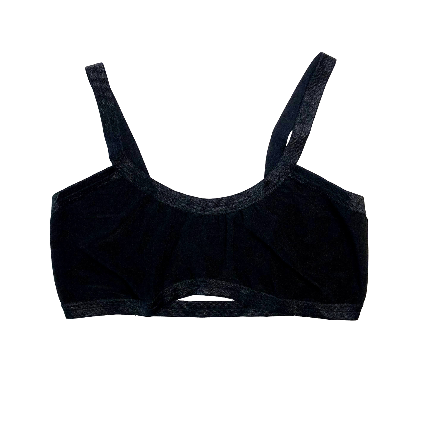 Black Solid Bandeau Bralette