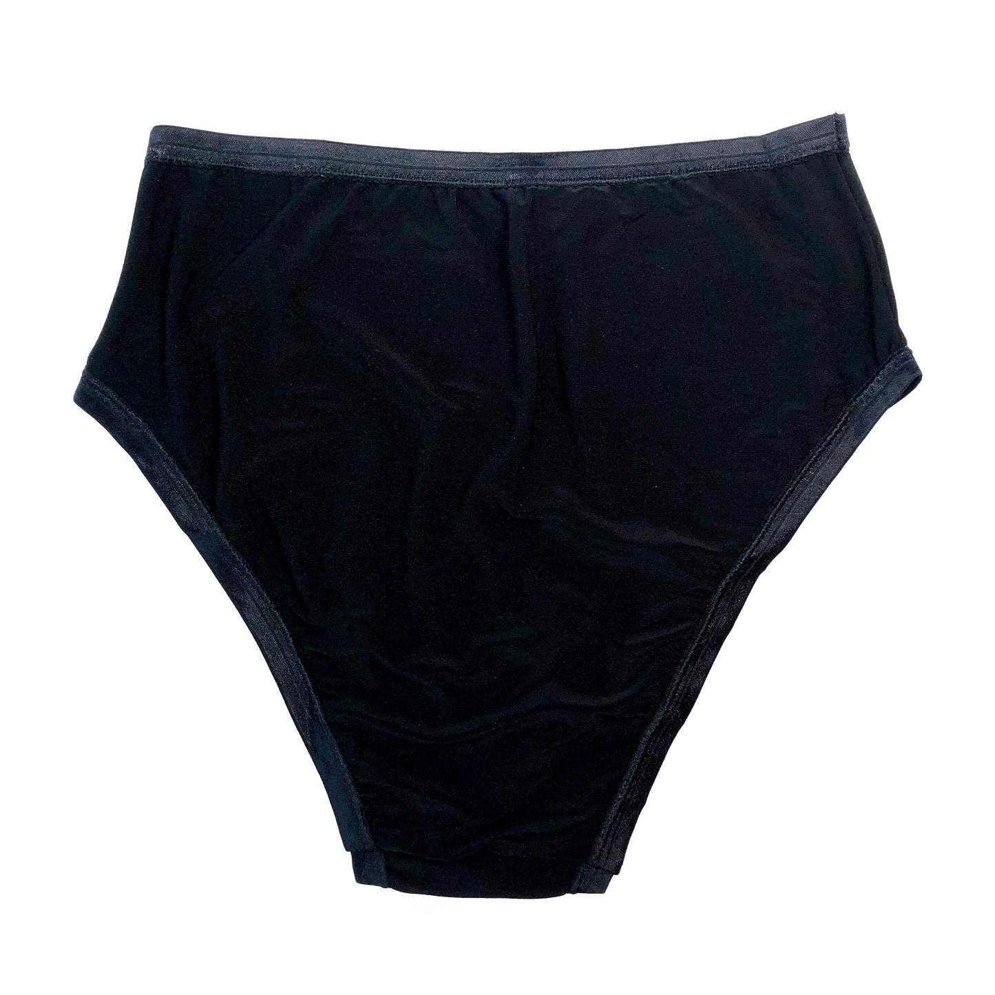Black Solid High Rise Undies