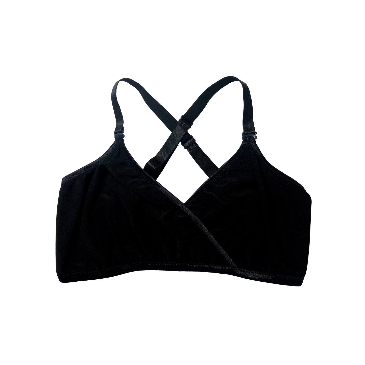 Black Solid Wrap Bralette