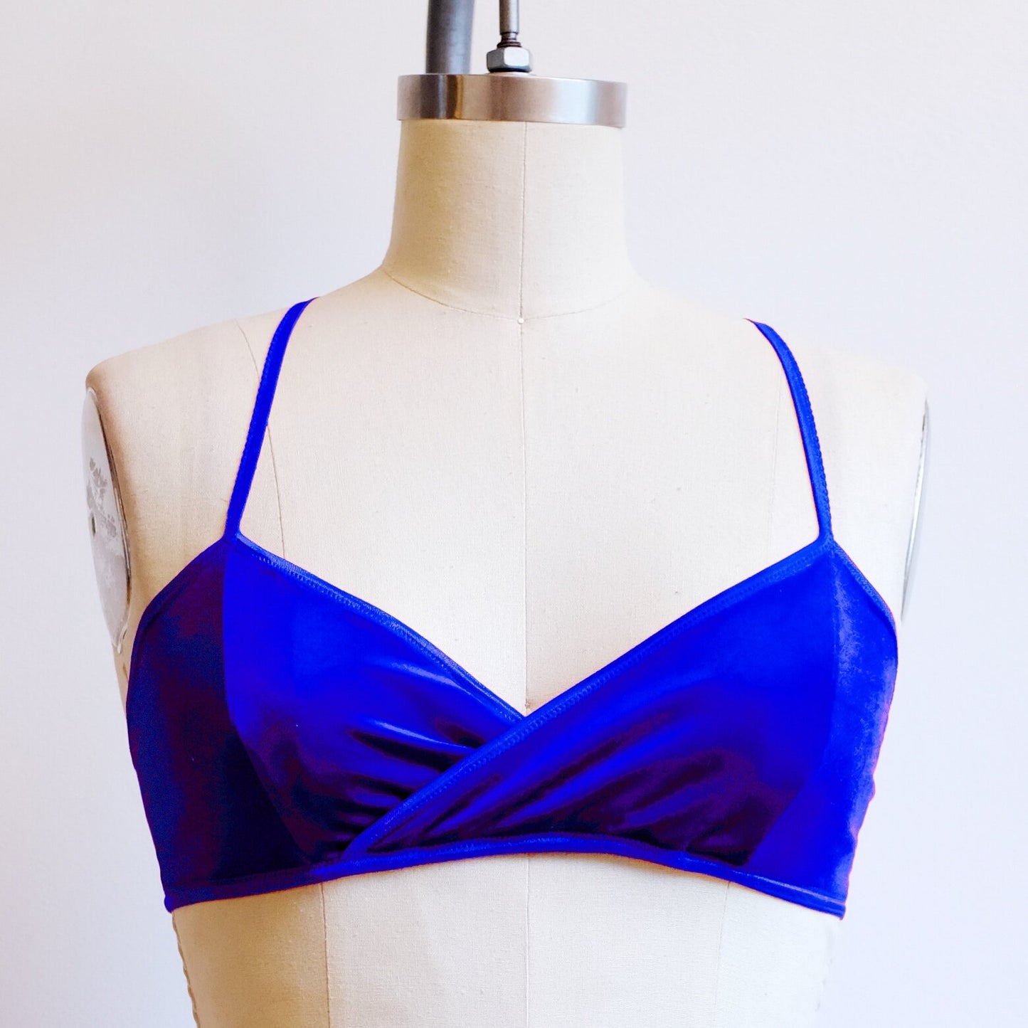 Blue Velvet Wrap Bralette