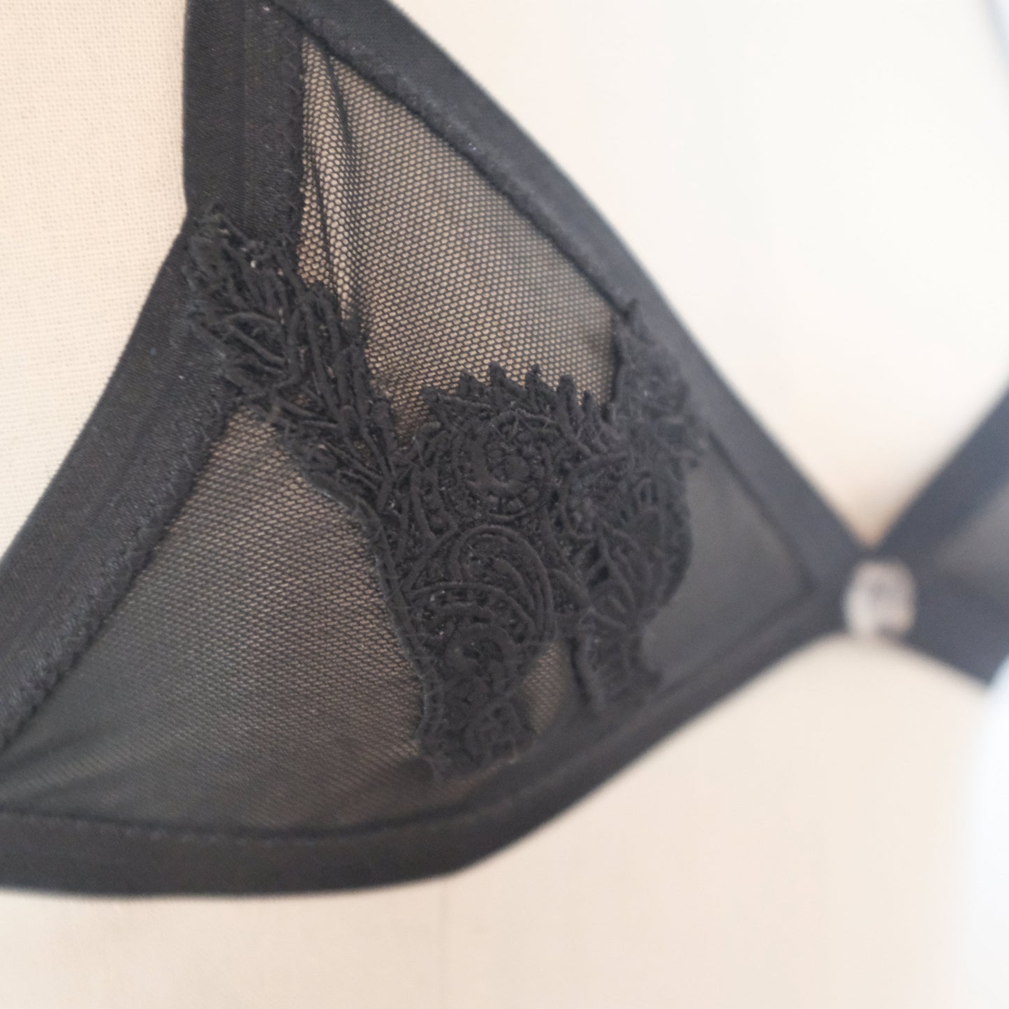 Black Cat Triangle Bralette