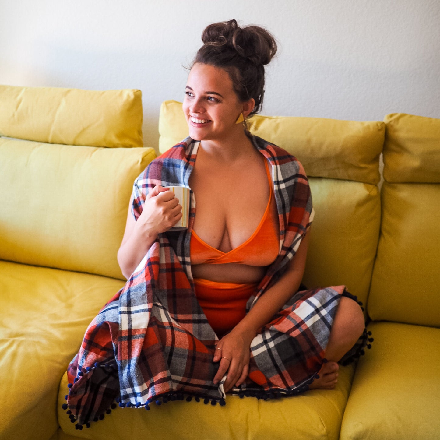 Orange Velvet High Rise Undies