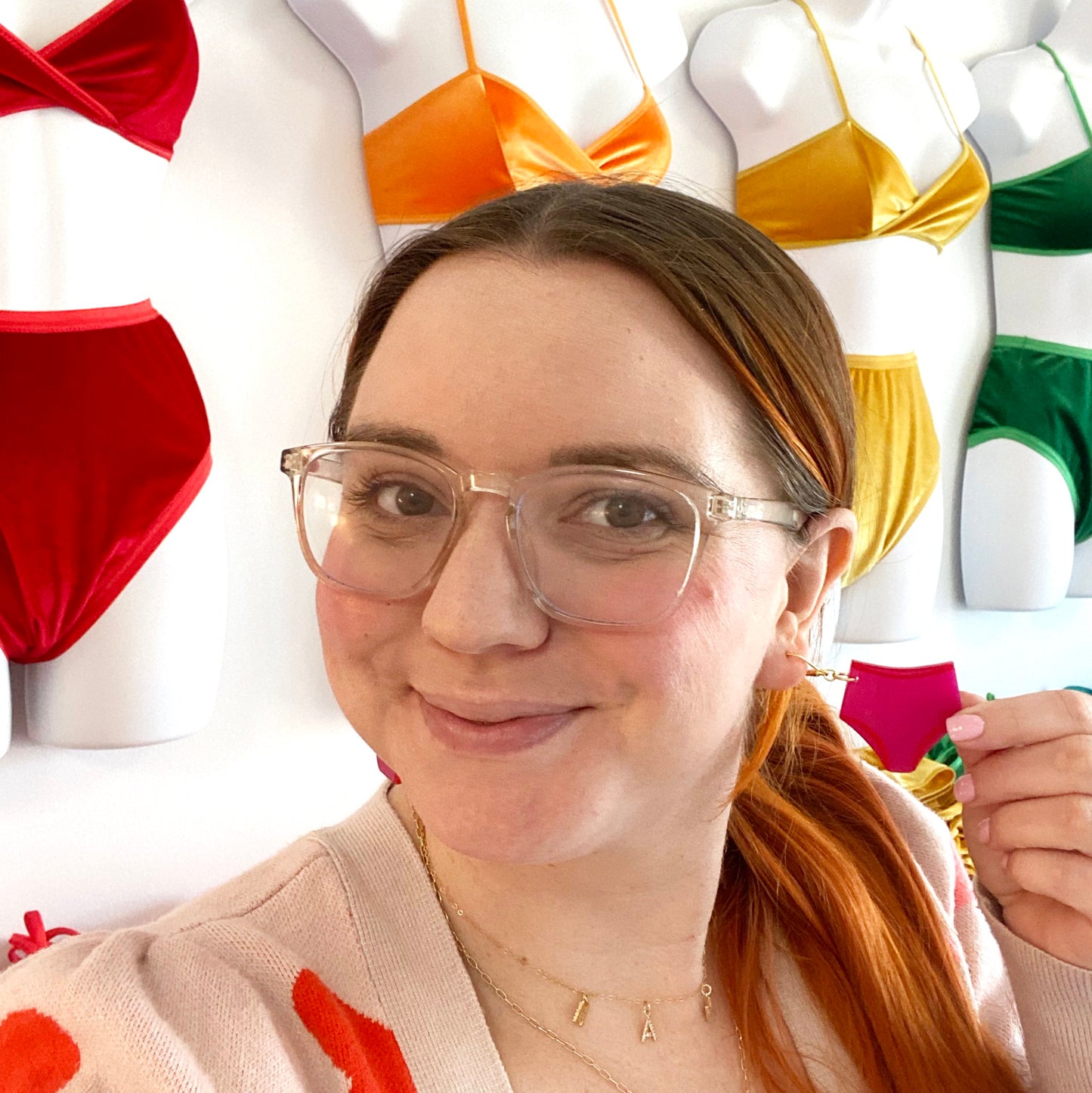 Red Bra & Undie Earrings