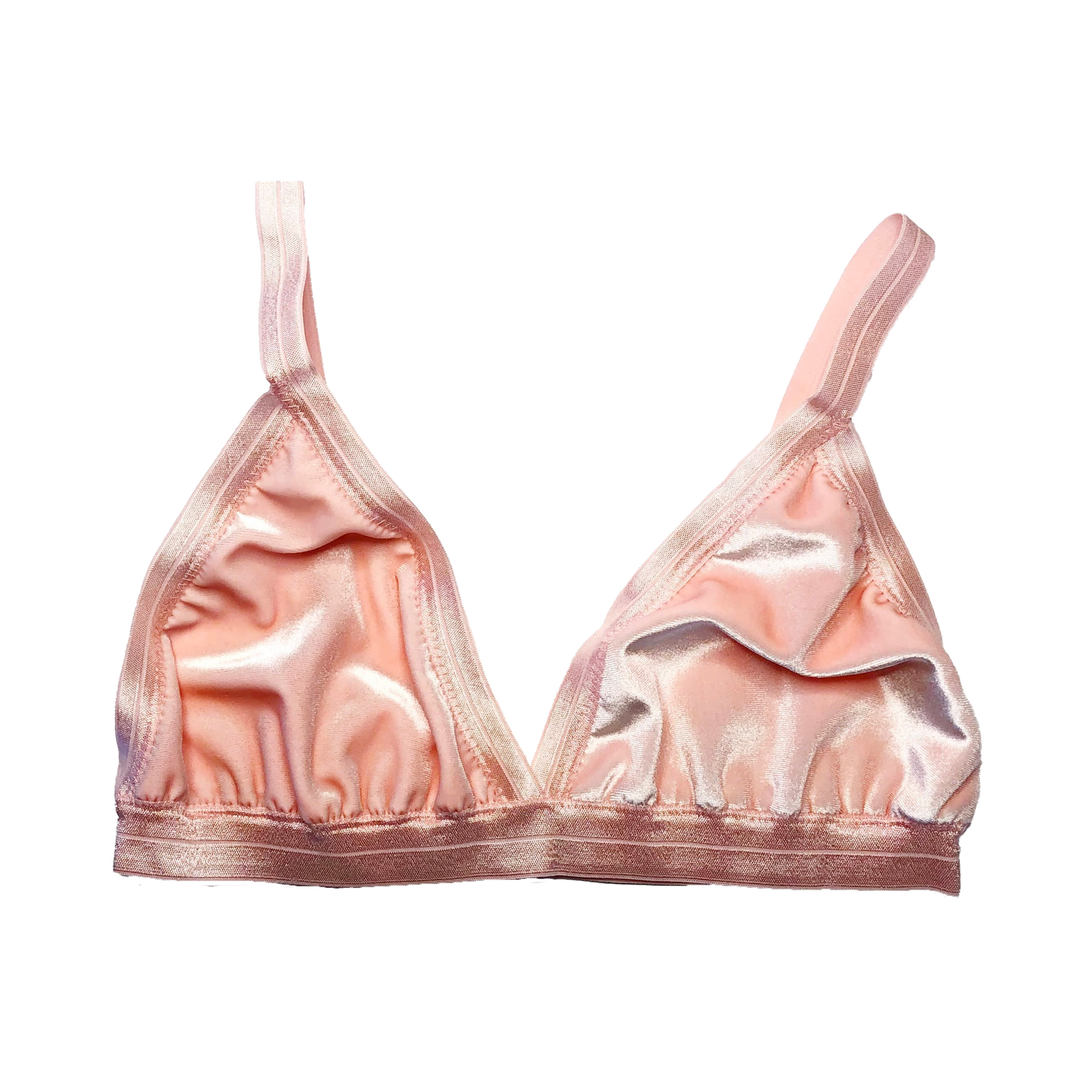 Pink Velvet Triangle Bralette