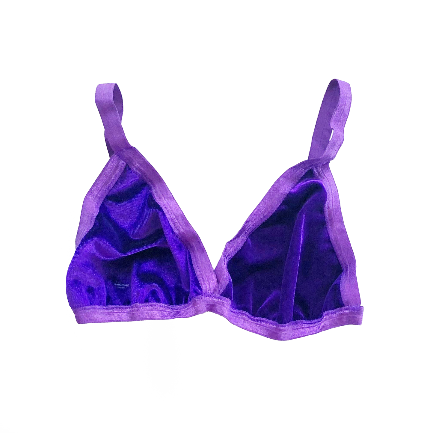 Purple Velvet Triangle Bralette