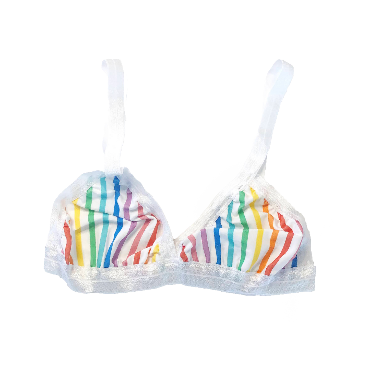 Rainbow Stripe Triangle Bralette