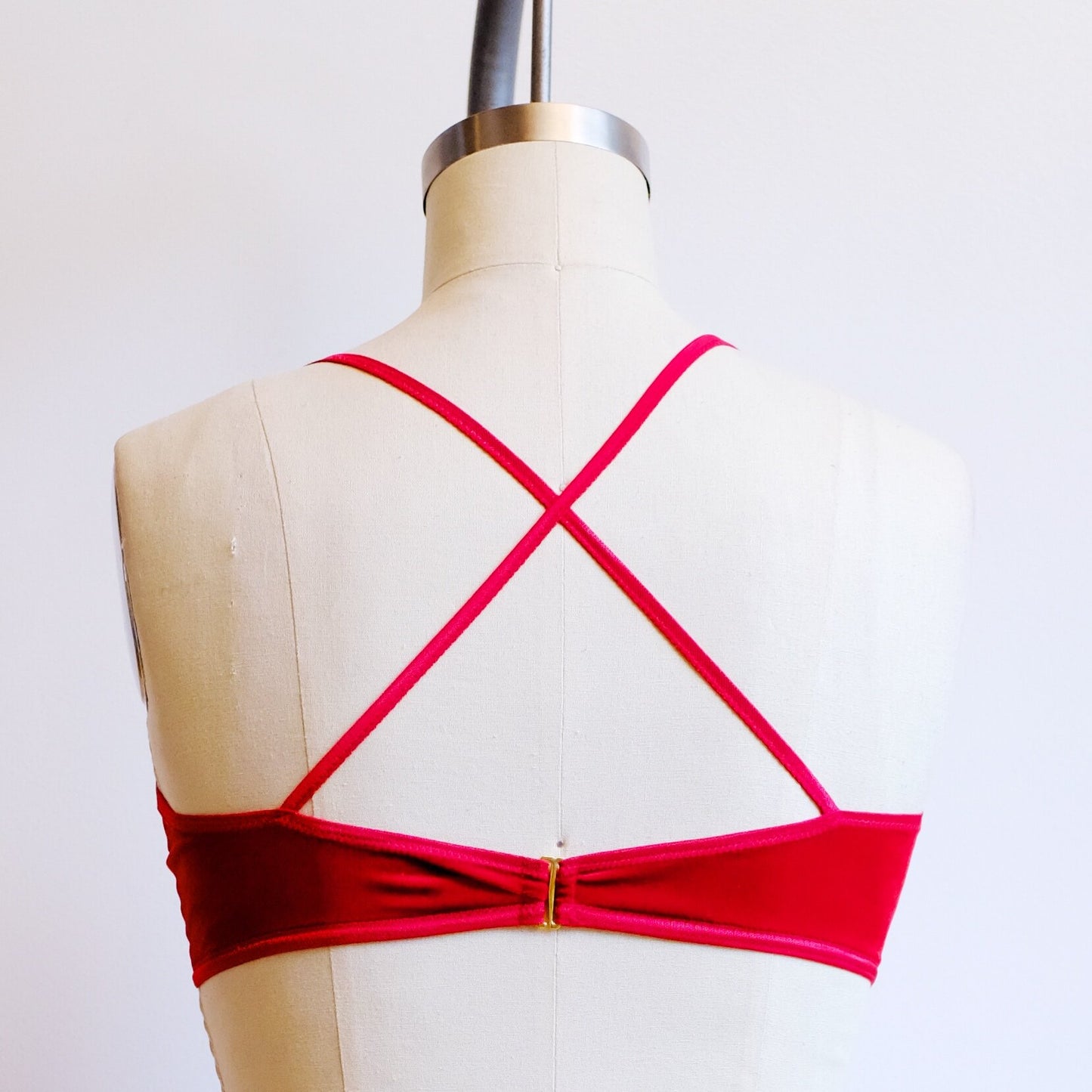 Red Velvet Wrap Bralette