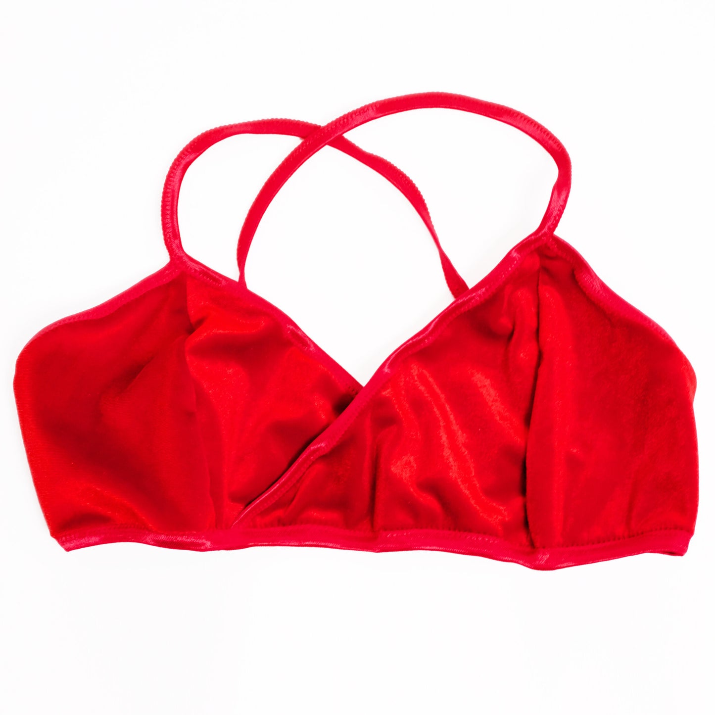 Red Velvet Wrap Bralette
