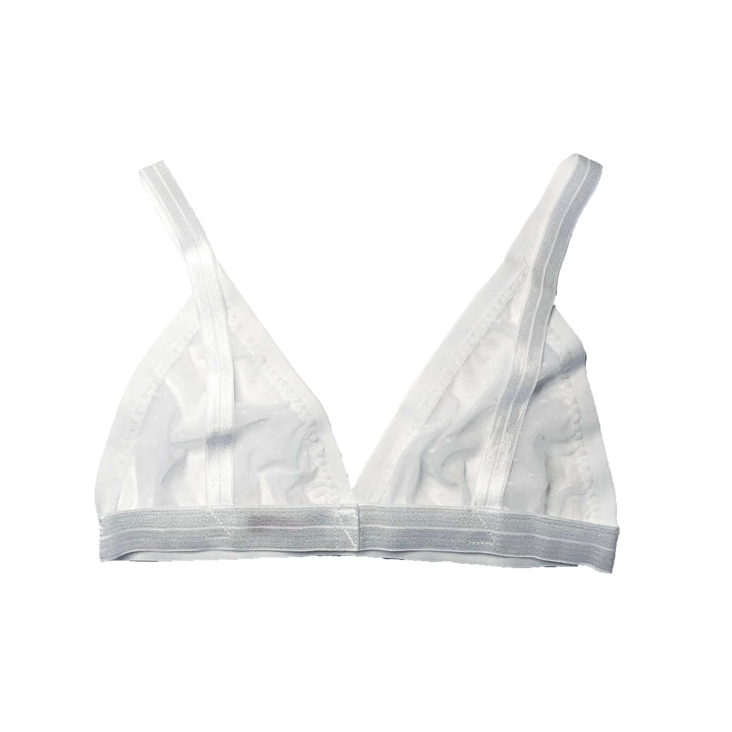 White Swiss Dot Triangle Bralette