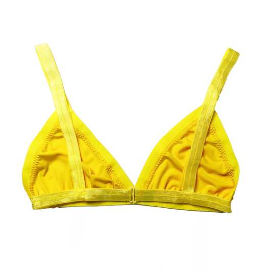 Yellow Solid Triangle Bralette