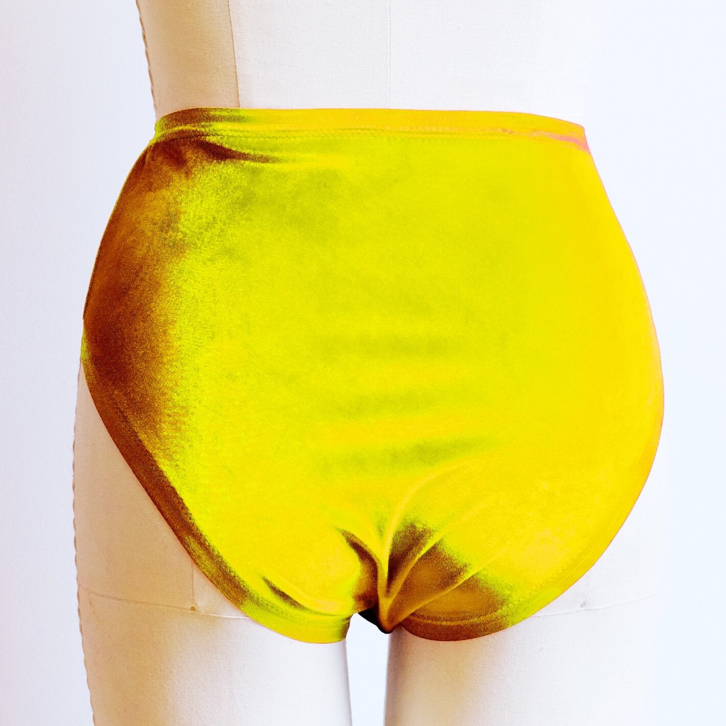 Yellow Velvet High Rise Undies